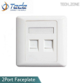 Tede Two Port Network Faceplate 2port face plate Network Ethernet LAN RJ45 Direct Connection Wall Plate. 