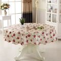 【ZOSR】Round Table Cloth Table Cloths Round For 6 Seaters 4 Seaters Round Table Cover PVC Printed Table Cloth Tea Table Cloth Waterproof Oil-Proof And Scald-Proof Disposable. 