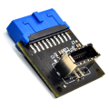 USB 3.0 Motherboard Header to USB 3.2 Type C Front Panel Type E 20 to 19 Pin Converter for Desktop. 