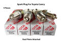 Spark Plug For Toyota Car (4 piece) 90919-01237 Denso SK20R11 NGK IFR6T11 Corolla RAV4 Mark Land Cruiser. 
