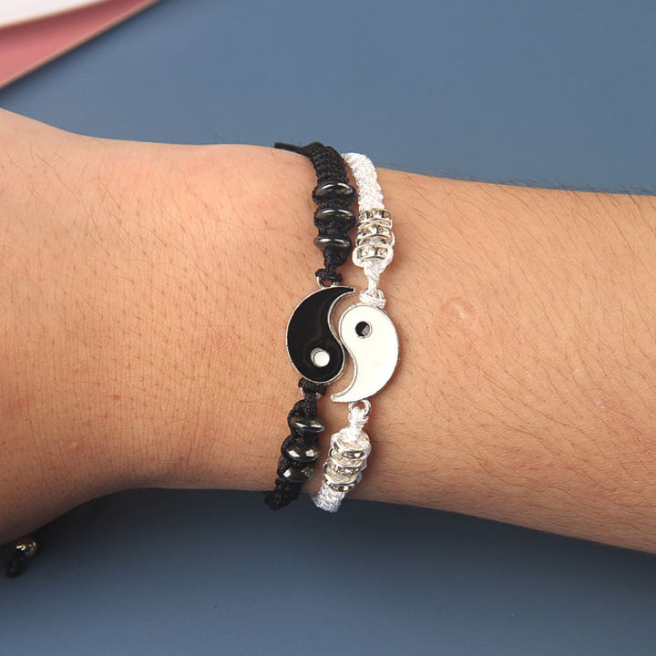 2Pcs%20Couple%20Bracelets%202%20Matching%20Yin%20Yang%20Hand%20Knitted%20Men%20Women%20Shiny%20Rhinestones%20Adjustable%20Bracelets%20for%20Valentines%20Day%20-%20Image%205