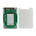【Silver 】 2.5 Inch SATA To Mini SATA Mini 2.0 To SATA SSD Enclosure For Laptop PC Hard Disk Case. 