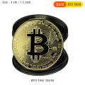 BTC Art Collection Gold Plated Physical  BTC with Case Gift Physical Metal Antique. 