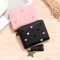 1PC Women Small Wallet Ladies Mini Tassel Wallet Cute Girl Short Zipper Lovely Pu Leather  Purse Female Hand Wallet Purse. 