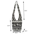 Cotton linen Posamia wanderers women's cotton zipper shoulder bag ethnic prints handbag. 