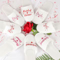 【WEJA】1Pair Bride Wedding Decoration  Bridesmaid Party Slippers  Ladies Party Supplies. 