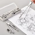Deli Stainless Steel Drafting Set Durable Drawing Compass Math Geometry Circles Tool School Supplies. 