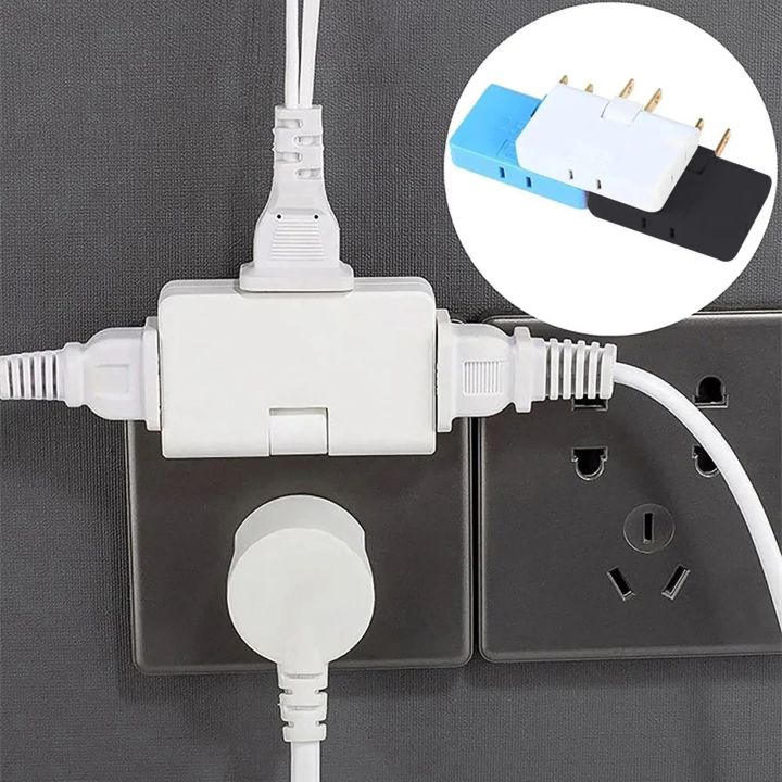 Wall Outlet Extender 3 Way Flat Wall Outlet Splitter Multi Plug Plug ...
