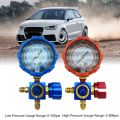 Air Condition Manifold Gauge for R22/R410A/R134A/R404A High and Low Pressure A/C Refrigeration Tool with Sight Glass. 