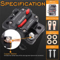 12-48V Circuit Breaker Fuse Reset 12-48V DC Car Boat Auto Waterproof 30A 40A 50A 60A 70A 80A 100A 120A 150A 200A 250A 300A AMP. 