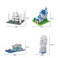 Mini hitecture Blocks ldren Building Kits Learning Education Blocks Toy For Kids color:Eiffel Tower 8400. 