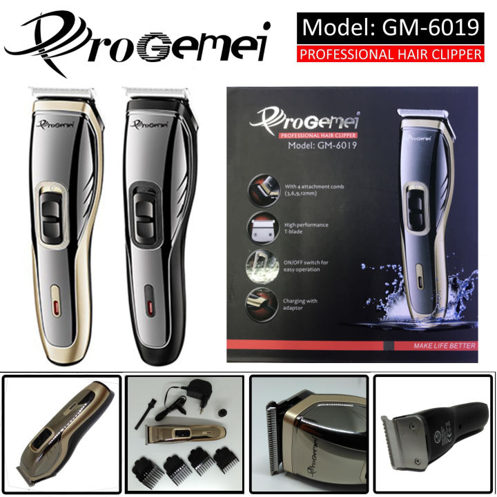 Gemei Gm-6019 Rechargable Hair & Beard Trimmer / Clipper Washable Gm 6019 Trimmer