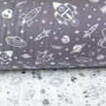 160cm*50cm Spacecraft Rocket Cotton Fabric Diy Bedding Apparel Dress Patchwork Fabric Kids Handwork Cloth Cotton Cloth. 