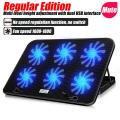 COOLCOLD A9 Gaming RGB Laptop Game Cooler 2 USB Ports 6 Fan Gaming Led Light Notebook Cooler for 13-18 Inch Stand for Laptop Macbook. 