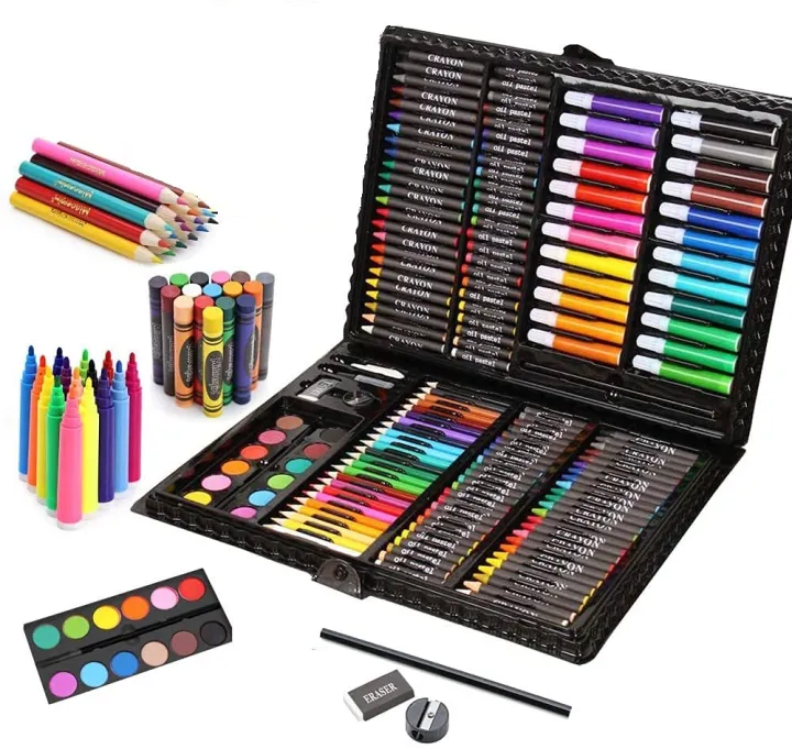 168PCS%20Paint%20Brush%20Set%20Children's%20Painting%20Stationery%20Watercolor%20Crayon%20Colored%20Pencil%20Art%20Supplies%20for%20Children's%20Gifts%20168pcs%20Drawing%20Pen%20Art%20Set%20Kit%20Painting%20Sketching%20Color%20Pencils%20Crayon%20Oil%20Pastel%20Water%20Color%20Glue%20with%20Case%20for%20Children%20Kids%20-%20Image%209