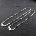 N XL Fu Brian Seven Brothers with the same Cuban necklace European and American men's personality clavicle chain thickened stainless steel jewelry. 