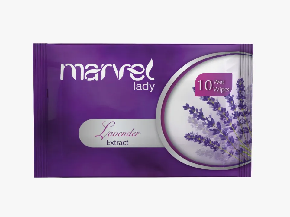 Marvel Lady Wet Wipes Lavender 10pcs