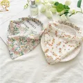 Ruoshui Triangle Hair Scarf For Woman Summer Printed Floral Bandanans Woman Hair Accessories Headband Elastic Hiarband Headwrap. 