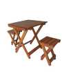 Foldable wooden table kids and elders furniture Simple Study Table portable outdoor household travelling solid treated rubber wood table. 