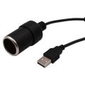 USB A Male to 12V Car Lighter Socket Female Converter Cable 2-Pack. 