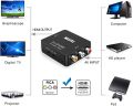 RCA to HDMI, AV to HDMI Converter,1080P Mini RCA Composite CVBS AV to HDMI Video Audio Converter Adapter Supporting PAL/NTSC for PC/ Laptop /Xbox /PS4 /TV /STB /VHS /VCR /Blue-Ray. 