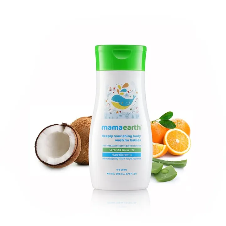 Imported Mama Earth Deeply Nourishing Body Wash (0-5 Yrs) & Daily Moisturizing Lotion, 100ml