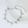 Fashion Design Metal Spikes Studs Rivets Goth Necklace Choker. 