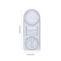 Office Supplies Activity Angle Drawing Ruler Ruler Straight 360 ° Movable Geometry Ruler Transparent Measurement Drawing Template Primary School. 