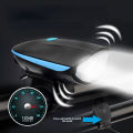 Bike Bicycle USB Rechargeable Cycling Flashing Head Front Light Lamp with Horn. 