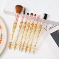 New Transparent Makeup Brush Set Creative Glitter Powder High Face Value Eye Shadow Brush Small Pretty Waist Makeup Brush. 