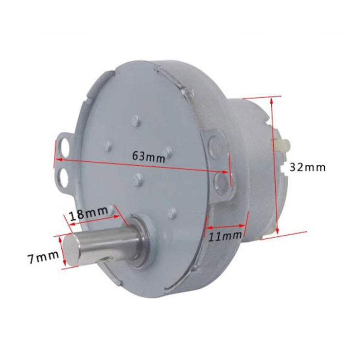 JS-50T Thin Metal Gearbox Motor 12V DC 10RPM 500 motor geared motor Low ...