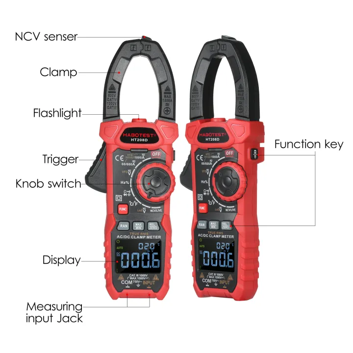 AC/DC%20Digital%20Clamp%20Meter%20True-RMS%20Multimeter%20Anto-Ranging%20Multi%20Tester%20Current%20Clamp%20Amp%20Volt%20Ohm%20Diode%20Capacitance%20Resistance%20Continuity%20NCV%20Temperature%20Duty%20Ratio%20VFD%20Tests%20-%20Image%204
