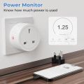 20A Tuya Smart WiFi Smart Plug with Power Monitoring and Timer Function Power Outlet. 