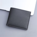New Men Short PU Leather Wallet Simple Solid Color Thin Male Credit Card Holder Small Money Purses Business Foldable Wallet. 