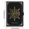 A5 Size Sailor's Voyage Password Notebook Classic Design Password-locked Leather Cover Locked Diary book Secure Notebook Thick Pages Password Journal for Personal Journaling Office Use Gift Item Student Stationery Private Notes. 