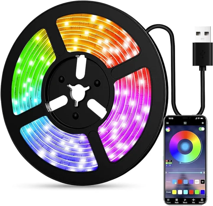 Usb Programmable Light APP Controlled USB Powered RGB Light with Remote - 5M | Daraz.lk