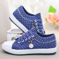 Girls' Shoes Autumn Leisure Canvas Shoes Little Girls' Cloth Shoes All-Matching Board Shoes Breathable Sneakers Running Children's Shoes. 