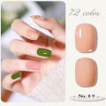 2023 new solid color glue 72 color nail polish glue set popular white nail art store special nail polish light therapy gel. 