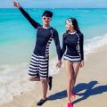 korean couple rush gurd for women casual swimsuit set. 