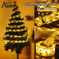 Auoyo 1/4/10M Ribbon Fairy Light Christmas Decoration Light Christmas T r e e Ornaments String Lights LED Ribbon Lights Christmas T r e e String Lights for Party Decoration Indoor Outdoor Hanging Items. 