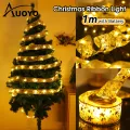 Auoyo 1/4/10M Ribbon Fairy Light Christmas Decoration Light Christmas T r e e Ornaments String Lights LED Ribbon Lights Christmas T r e e String Lights for Party Decoration Indoor Outdoor Hanging Items. 