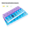 Weekly Portable Travel Pill Cases Box 14 Days Organizer 14 Grids Pills Container Storage Box. 