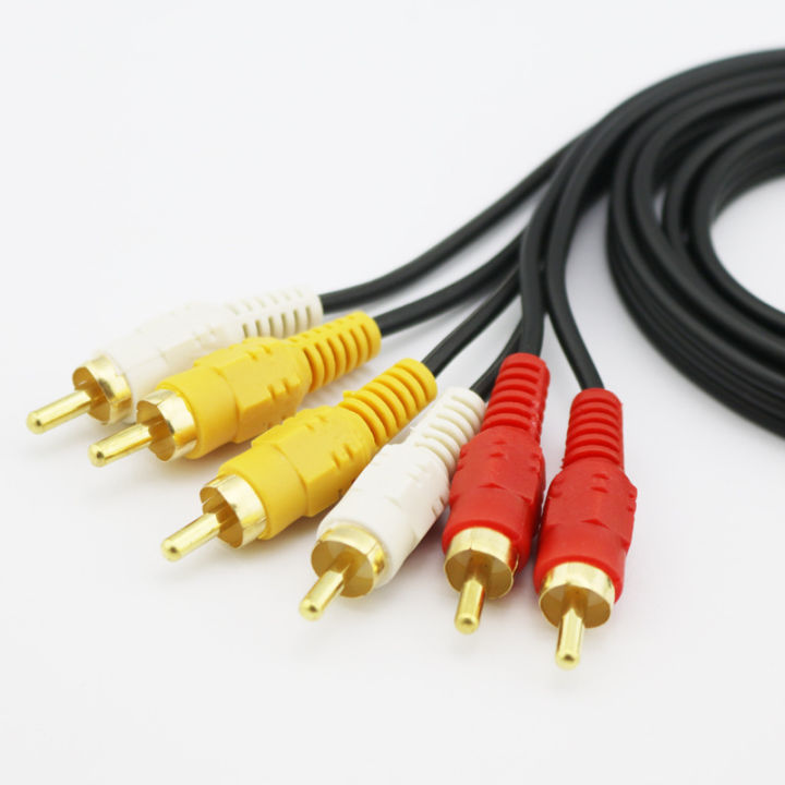 1.5m 3 RCA Male to 3 RCA Male Composite Audio Video AV Cable Plug 3X RCA  Av To Av Composite Audio Video