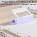 Practical Metal Double Holes Puncher Double Holes Binding Aid Tools Round Paper Puncher DIY Punching Tool Disc Ring Binding Tool School Office. 