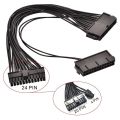 Power supply splitter, Dual PSU Cable Adapter 24, 20+4 Pin ATX Motherboard Extension for Mining 12 Inch (30CM). 