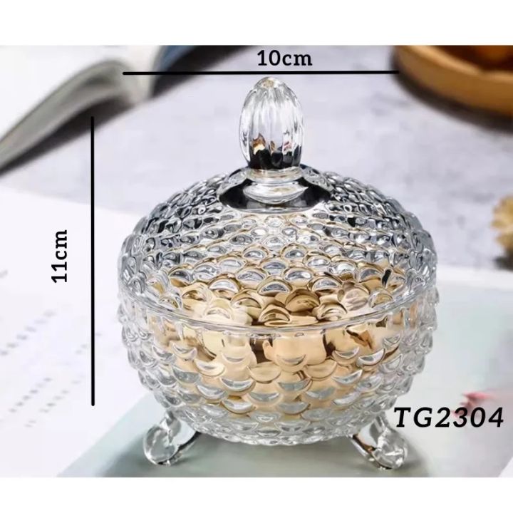 DELI Canister Snacks Nut Storage European Style Candy Jar Glass Candy Pot (1PC)