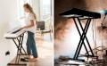 Adjustable Keyboard Stand Double Braced X Style Digital Piano Stand with Locking Straps for 61 76 88 Keys with Pull Lock - Organ Stand piano stand. 