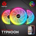 Fantech FB302 TYPHOON RGB FAN 3n1 W/ HUB AND REMOTE CONTROL. 