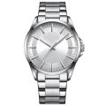Stainless Steel Luxury Men Watch Quartz Analog Business Chain Casual Wrist Dial Watches For Boys Gents Black White Silver Gold 191256618 Time_Zone LK. 