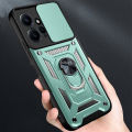 Quiberk for Xiaomi Redmi Note 12 4G Phone Case Slide Camera Cover Magnetic Kickstand Hard Shockproof Armor Back Casing. 